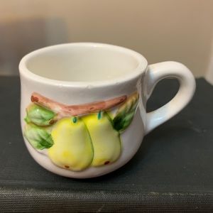 Tiny Pears cup teacup mug, miniature vintage
